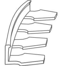Profil Schodowy L wzorki łuki schemat